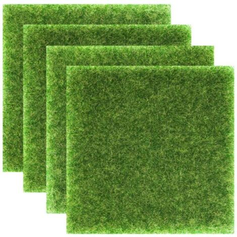 4 Pièces Décoration De Mousse Simulée Herbe De Plein Air Artificiel Faux Synthétique Décoration De Mini Maison De Jardin Ornement Miniature Vert (1/4)
