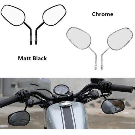 Rétroviseurs moto Harley Mirrors Rétroviseurs tout métal haut de gamme compatibles avec les rétroviseurs Harley 883 (galvanoplastie)