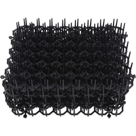 12 pièces tapis dissuasif pour chat réseau anti-chat chien intérieur extérieur répulsif formation tapis de pointe en plastique pour éloigner les chats chiens protéger les plantes