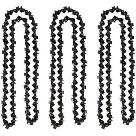 Lot de 3 Chaîne de tronçonneuse de 50 cm 0.325" 1,5 mm 76 maillons d'entraînement - compatible avec Timberpro 62CC, Hyundai et autres