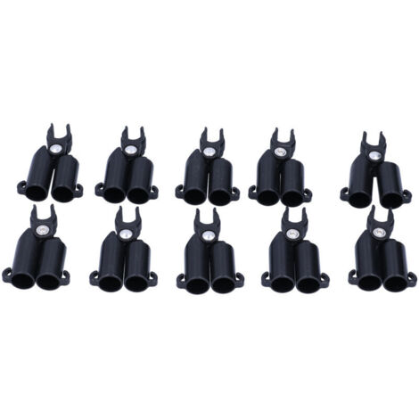 10 raccords de type A, clips fixes, supports pour plantes, piquets de fixation, connecteur pour outils de jardin (diamètre intérieur 11 mm) (1/4)