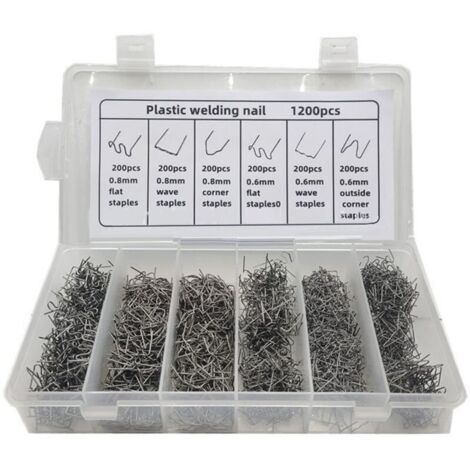 Clous de Soudage en Plastique Thermofusibles, Clous de Rparation en Plastique pour Pare-chocs de Voiture avec Bote Adquate pour Agrafes Chaudes Autres pièce de rechange pour voiture (1/4)