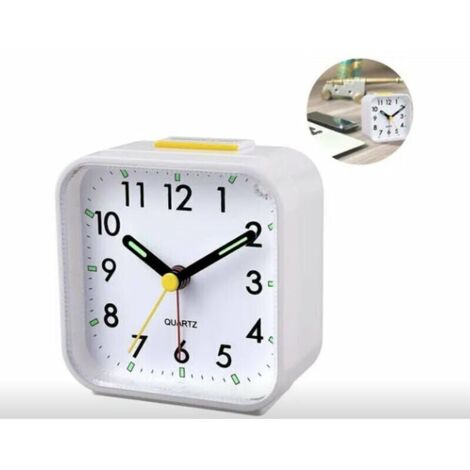 Ankilo Réveil analogique, silencieux, sans tic-tac, avec alarme puissante, fonction snooze, fonction veilleuse, à piles, réveil portable pour voyage, chambre à coucher, bureau Ankilo Réveil analogique, silencieux, sans tic-tac, avec alarme puissante, fonction snooze, fonction veilleuse, à piles, réveil portable pour voyage, chambre à coucher, bureau