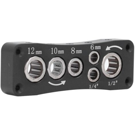 Étau de Routeur, Porte-embout de Routeur, Fonctionne pour Tige de 1/4, 1/2, 6 Mm, 8 Mm, 10 Mm, 12 Mm, Organisateur D'embouts de Routeur en Acier au Carbone, Retirez et (1/4)