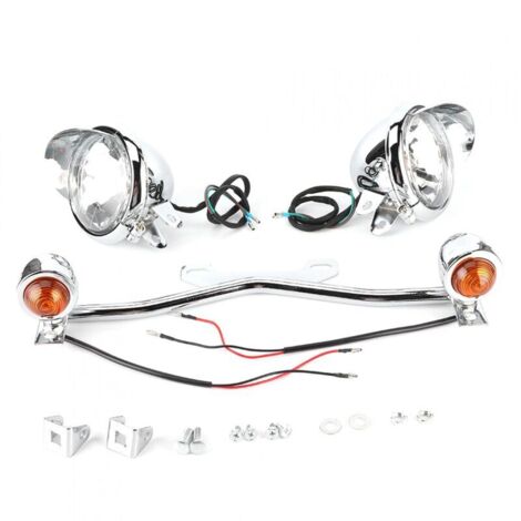 Feu anti-brouillard LED pour Honda Shadow VT750/VTX1300 - Clignotant intégré - Visibilité accrue par mauvais temps (1/4)