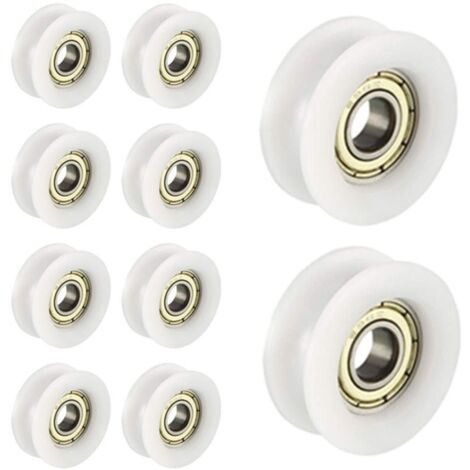 10 PCS OU Nylon en Plastique intégré 608 roulements Billes de Gorge 6 30 10mm Poulie de Guidage (1/4)