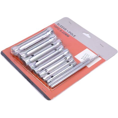 Lot de 10 clés métriques pour valves de douche et baignoire Entretien Clé à double extrémité Installation baignoire(6-22mm) (1/4)