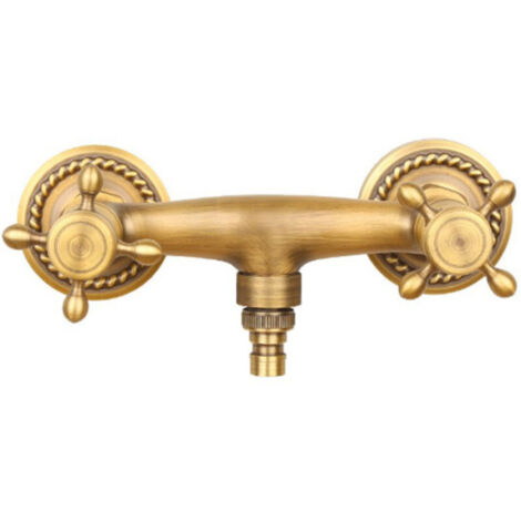 Robinet de jardin extérieur 1/2 pouce, robinet mural pour machine à laver avec finition en laiton antique