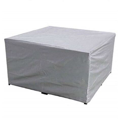 Housse Salon de Jardin avec, Iimperméable, Coupe Vent, Anti UV, Robuste Tissu Oxfor 210D Housse de Protection pour Table Chaise Meubles,Argent 14014090CM (1/4)