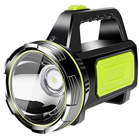 Lampe torche LED rechargeable ultra-lumineuse, grande lampe portative USB, projecteur haute puissance, éclairage latéral à piles (1/4)