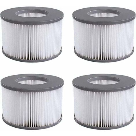 Lot de 4 Cartouches filtrantes de Rechange, pour Les mspa, Les Spa Chauds et Autres piscines gonflables, Convient aux modèles de Filtre à partir de 2020 (1/4)
