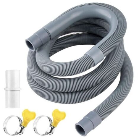 Tuyau de Vidange Rallonge de Tuyau de Vidange Raccord de Tuyau de Vidange Tuyau de Vidange Pour Lave-linge Tuyau de Vidange Pour Sèche-linge (2 m) (1/4)