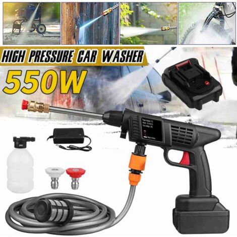 Nettoyeur Vaporisateur Karcher TFixol Nettoyeur Haute Pression Portable 300W Avec Buse 6-en-1, Batterie 21V, Tuyau 5m, Et Boîte à Outils (Noir, Norme US Karcher Nettoyeur Haute Pression