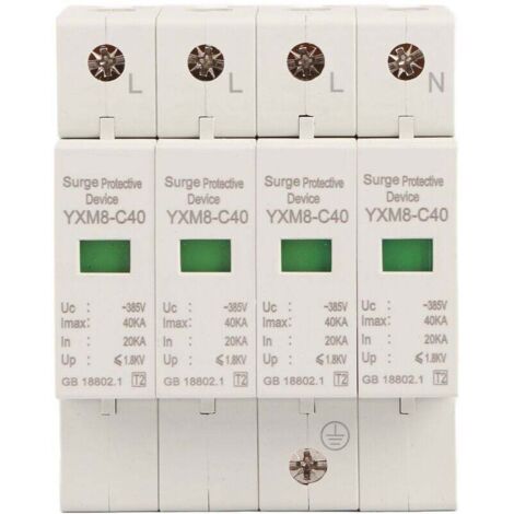 4P 40KA House Surge Din Rail Lowvoltage Protector Dispositif d'arrêt pour la protection contre le tonnerre A (1/4)