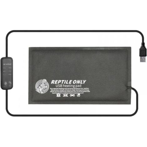 Coussin Chauffant pour Reptile,Contrôle de la Synchronisation du Coussin Chauffant USB Terrarium sous Le Chauffe-réservoir pour Poisson Grenouille Lézard Serpent,7W (1/4)