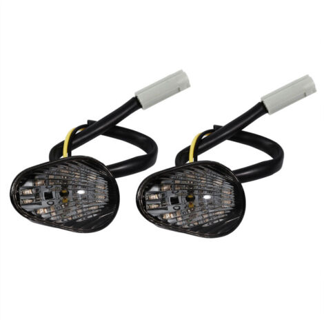 Clignotant LED, 1 paire de lampe témoin LED ambre encastré pour YZF R1 R6 R6S(Fumée) (1/4)