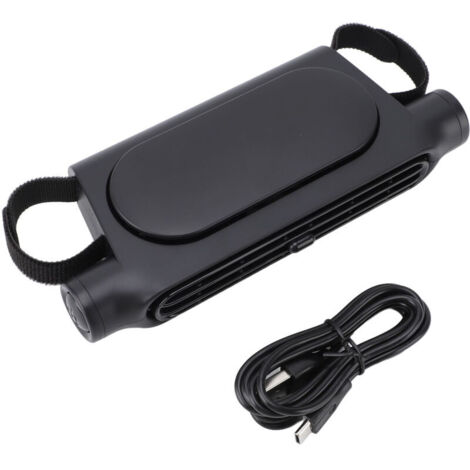 Ventilateur de refroidissement USB pour siège de voiture, multifonction, efficace, faible bruit, sécurité, sans lame, appui-tête pour siège arrière, Turbo puissant, noir A (1/4)