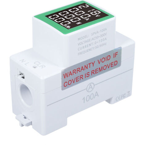 Compteur Énergie Rail DIN PZEM-008 - Mesure kW/kWh/Volt/Ampère - Écran LCD Clair - Précision Professionnelle (1/4)