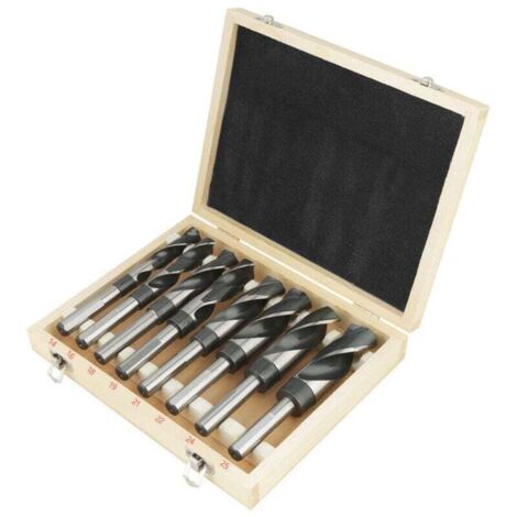 Lot de 8 forets hélicoïdaux en acier rapide HSS - Traité thermiquement - Pour atelier, bricolage (1/4)