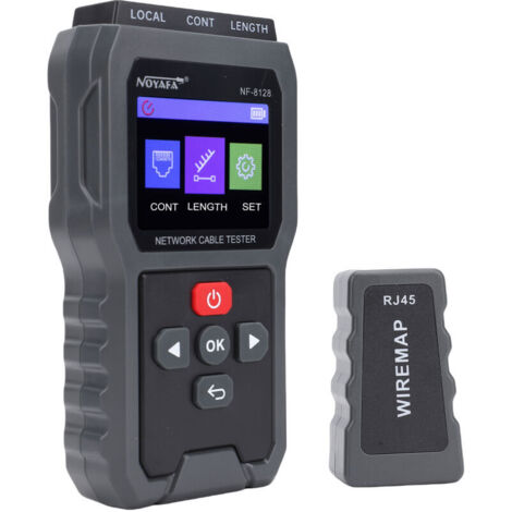Testeur de Tension et de Courant PoE avec Testeur de Câble LCD avec Fonction POE, Testeur de Câble Réseau Testeur de Réseau Portable pour Vérifier L'état du Réseau Cat5/Cat6 (1/4)