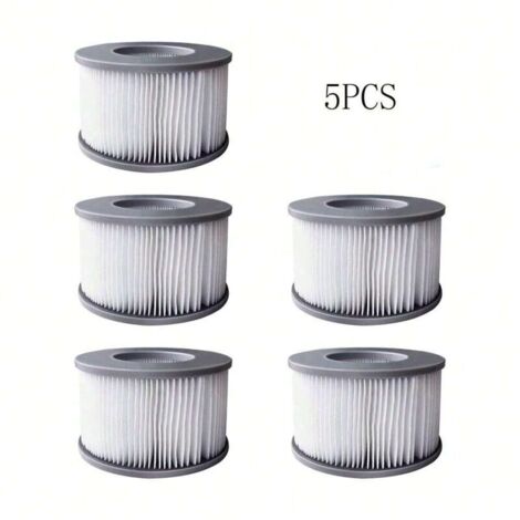 Cartouches filtrantes  pour spa (lot de 5), 10,8 cm x 6,7 cm, filtre à eau, filtre à sédiments, filtre à charbon inversé (1/4)