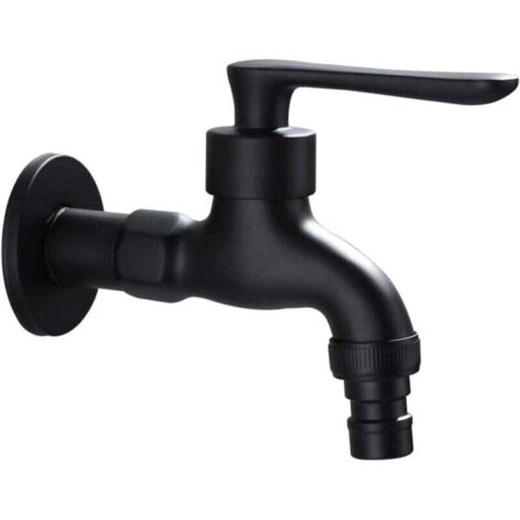 Robinet de jardin extérieur rétro à eau froide avec interface à levier unique (entrée et sortie 1/2 po) 1 adaptateur (3/4 po) (1/4)