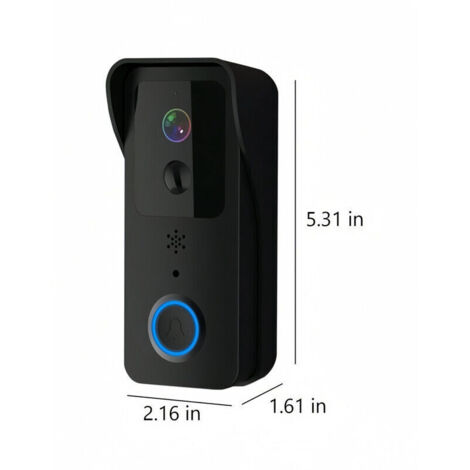 Support adhésif de porte  compatible avec les accessoires de sonnette vidéo et les systèmes de sécurité de sonnette. (1/4)