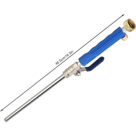 Buse à eau haute pression, pistolet à eau haute pression, pistolet à eau haute pression pour tuyau d'arrosage, pulvérisateur de nettoyage de vitres (bleu) (1/4)