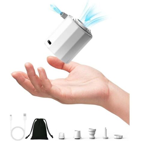 Mini pompe à air électrique , pour matelas pneumatiques, jouets gonflables, bouées, matelas pneumatiques, appareil portable avec éclairage intégré. (1/4)