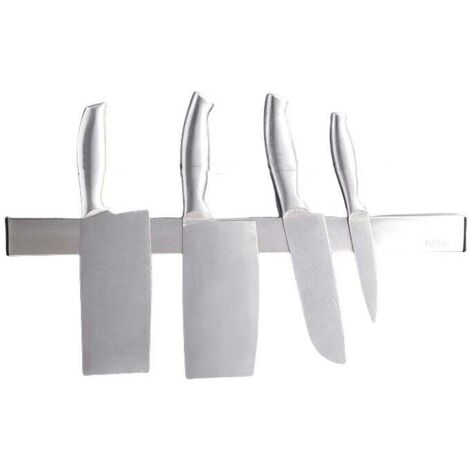 Porte-couteaux magnétique 30 cm, barre magnétique pour couteaux, rail magnétique pour lames, installation sans perçage (1/4)