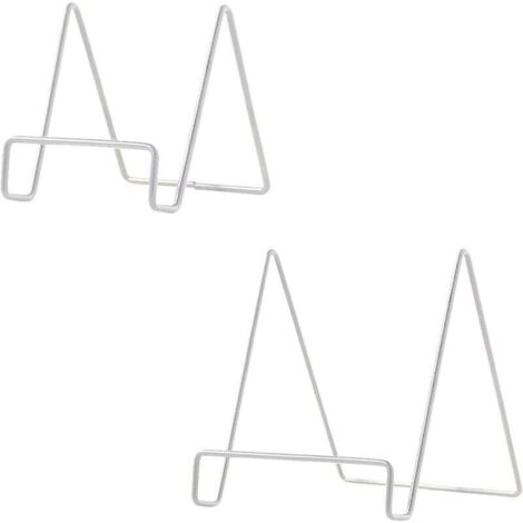 Support de bureau blanc 15×13×12,2 cm, pour tablette, livre, recettes, assiette, présentoir multifonctionnel (1/4)