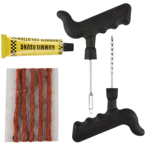 Kit de réparation de pneus  grand format avec outils de réparation sous vide pour voitures, motos, scooters et vélos - Réparation de crevaison rapide et durable (1/4)