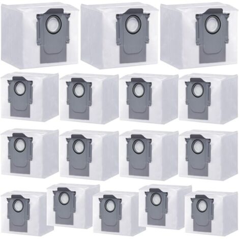 Lot de 16 sacs à poussière jetables pour aspirateurs robots Roborock G10S/G10SPRO/G10SPLUS/G10SPURE/T8/T8PLUS/G20/T8/Q7/Q7+/Q7 MAX/Q5/Q5 S7/S7MAXVULTRA/S8, sacs Roborock Q5 : sacs jetables de rechange (1/3)