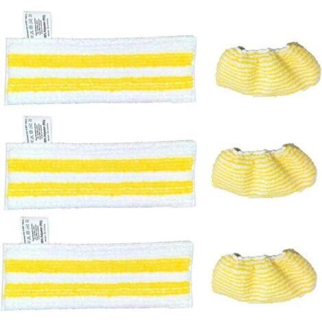 Lot de 6 chiffons en microfibre pour nettoyeurs vapeur Kärcher Easyfix SC1 SC2 SC3 SC4 SC5 - Accessoires de rechange (1/2)