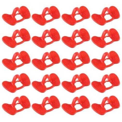 20 Pcs Lunettes de poulet, Pas de Lunettes de Poulet à Boulonner, Les Lunettes Anti-picage Des Poulets équipement Agricole Rouge (1/4)
