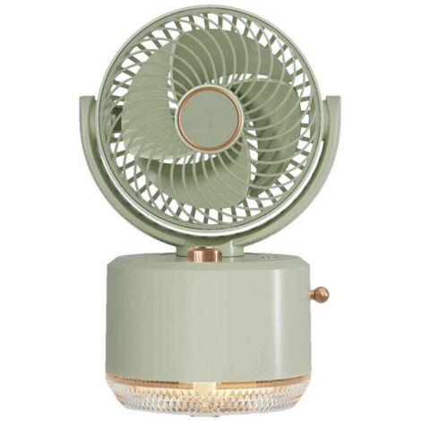 Ventilateur portable avec humidificateur 300 ml et lumière d'ambiance - 3 vitesses, batterie au lithium 1800 mAh (1/4)