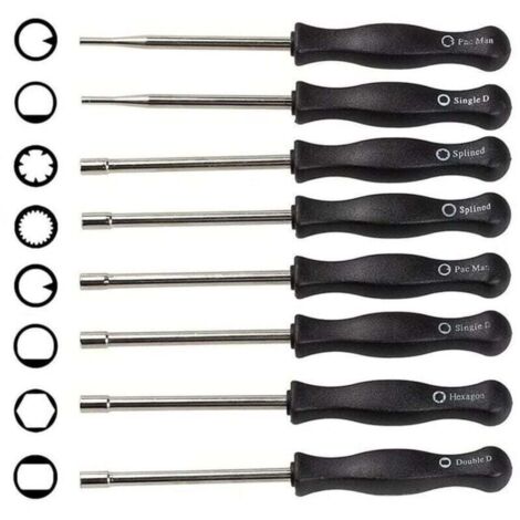 Lot de 8 Outil de rglage du carburateur, Tournevis pour Carburateur Nettoyage Moteur Rparation Convient La Plupart des Moteurs de 2 Cycles (1/4)