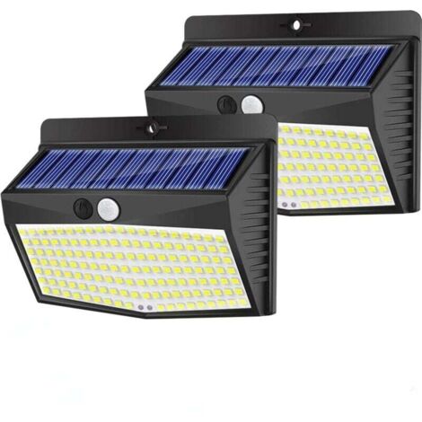 Lampe Solaire Exterieur,1pcs Lumiere Solaire Exterieur avec Détecteur de Mouvement, 138LED Spot Solaire IP65 Etanche Lampe Solaire (1/4)