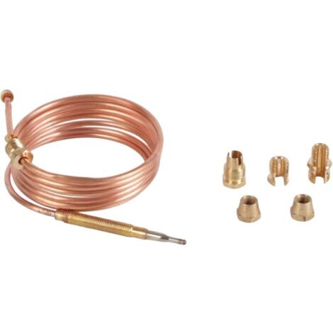 Thermocouple Universel 120 cm pour Appareil de Cuisson avec kit embouts adaptables. Réglage par écrous (1/2)