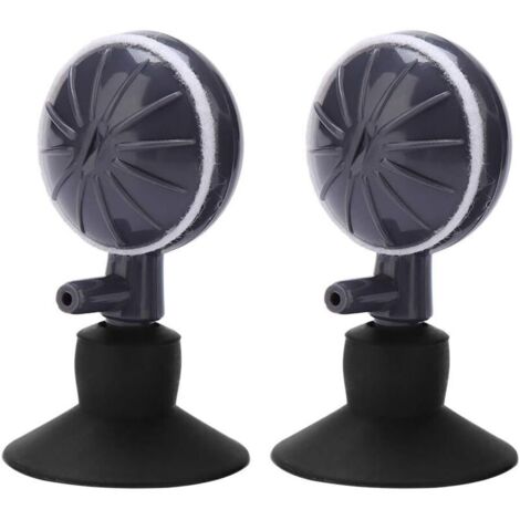 Lot de 2 Pierres à air à Bulles rotatives réglables - Diffuseur d'oxygène avec ventouses - pour Aquariums - Pompe hydroponique (1/4)
