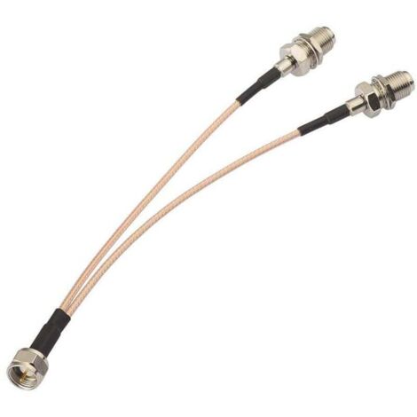Câble Splitter F 15cm Connecteur F Mâle vers Double Femelle F 2 Voies Câble RG316 50Ohm Faible Perte Séparateur Type V pour Télévision, Audio, Vidéo, Récepteurs Satellites (1/4)