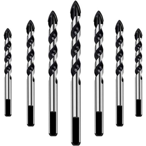 Jeu de 7 forets pour carrelage, verre, béton, pierre, brique, carrelage, céramique et miroirs (3mm 4mm 5mm 6mm 8mm 10mm 12mm)- (1/4)