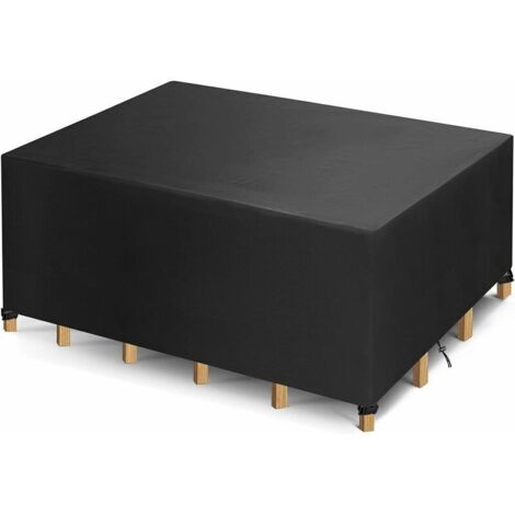 Housse de protection pour mobilier de jardin - Housse rectangulaire pour table de jardin - Tissu Oxford 420D imperméable et résistant aux UV - 213 x 132 x 72 cm (1/4)
