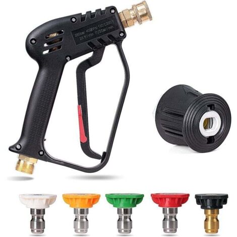 Pistolet Nettoyeur Haute Pression Avec 5 Embouts + Tuyau 8m - Compatible K2 K3 K4 K5 K6 K7
