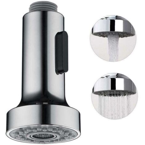 Douchette Pour Robinet Cuisine Douchette 2 Modes Tête Robinet Cuisine Douchette Remplacement Douchette Pour Rétractable Mitigeur Cuisine,Chromé ,G1/2" (1/3)