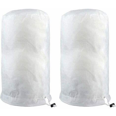 Paillage pour plante Voile d'hivernage,2 Pièces Voile D'hivernage Plante 140×200cm Blanc, Housse de Protection pour Plantes, Housse D'hivernage Arbre, Voile Hivernage avec Tirette, Jardin Vegetaux Sac (1/4)