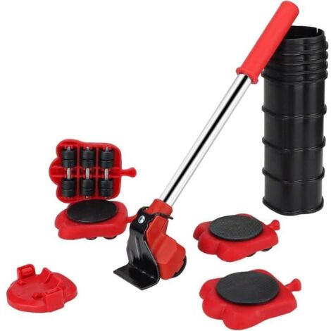 Kit de Deplace Meuble a Roulette 14 Pièce Leve Meuble Lourd Élévateur de Meubles Furniture Lifter Set pour Sofa Machine à Laver Garde-Robe Réfrigérateur Piano (1/4)