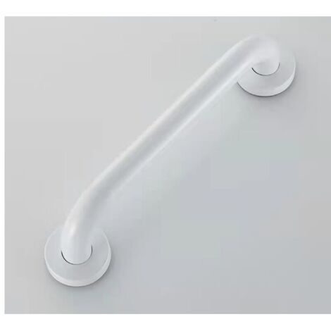 Barre d'Appui Douche - 400mm - Poignée de Douche de Sécurité - Barre d'Appui WC Handicapé - Barre de Soutien pour Toilette - Barre de Maintien Douche et WC - Blanc (1/4)