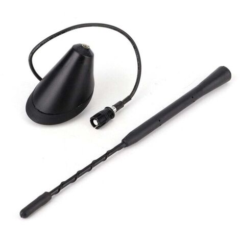 Antenne c3, Antenne de Voiture, mât d'antenne de Tige d'antenne en Spirale AM de Radio FM Universelle Noire de Voiture avec la Base