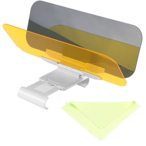 Extension de pare-soleil de voiture en verre anti-éblouissant transparent 2 en 1 pour la conduite de jour et de nuit (1/4)